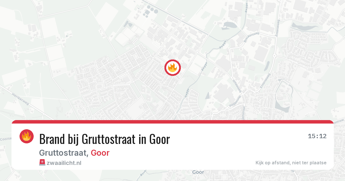 Brand bij Gruttostraat in Goor — 24 apr 2026
