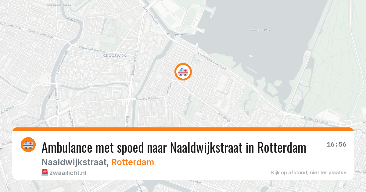 Ambulance met spoed naar Naaldwijkstraat in Rotterdam — 16 mei 2026