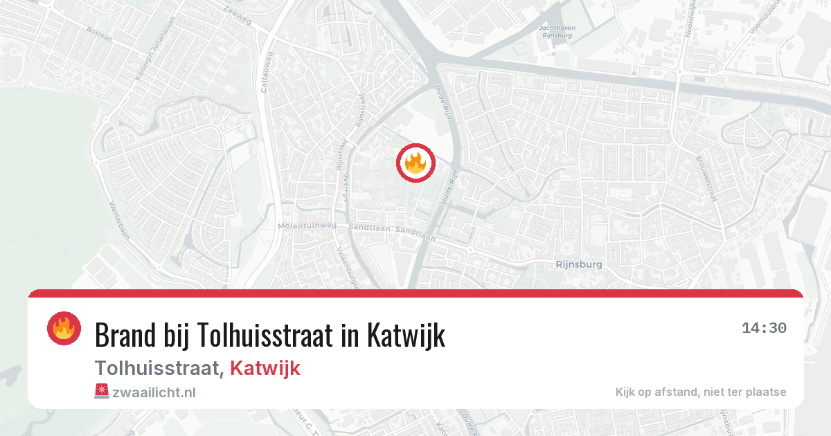 Brand bij Tolhuisstraat in Katwijk — 9 jul 2026