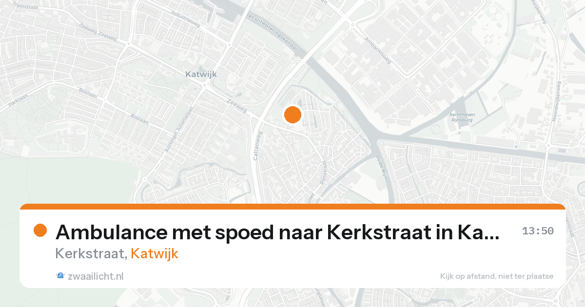 Ambulance met spoed naar Kerkstraat in Katwijk — 14 aug 2026