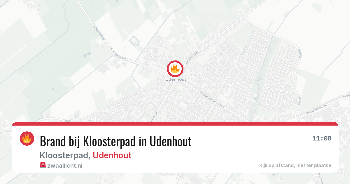 Brand bij Kloosterpad in Udenhout — 21 jun 2026