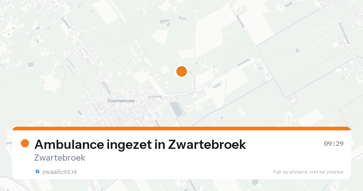 Ambulance ingezet in Zwartebroek — 16 aug 2026