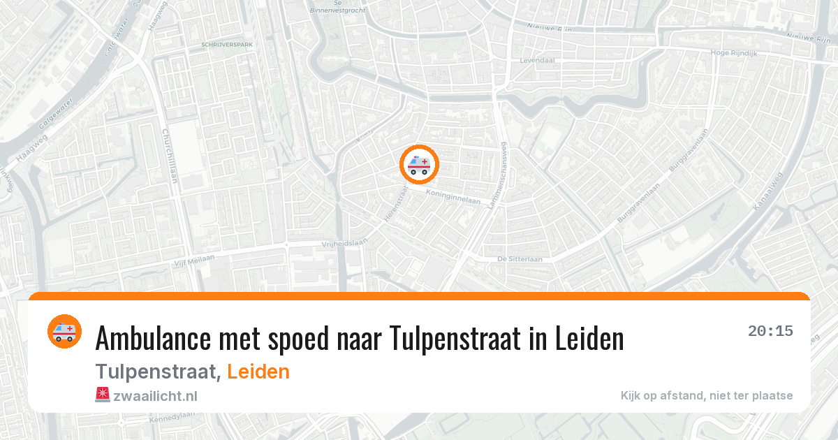 Ambulance met spoed naar Tulpenstraat in Leiden — 26 jun 2026