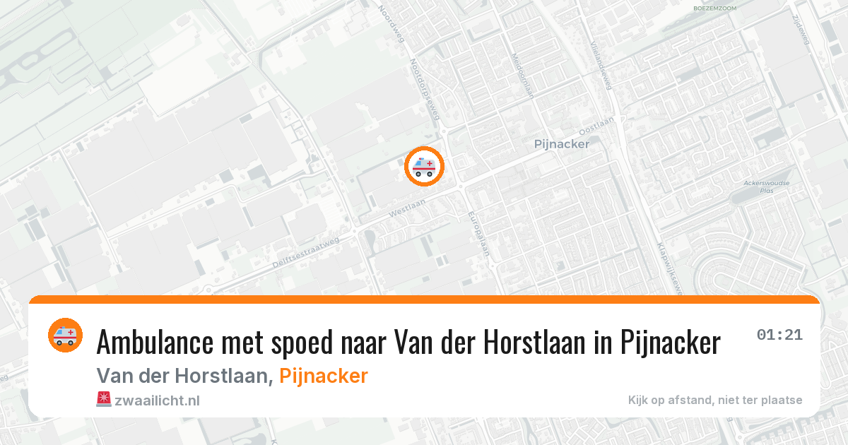 Ambulance met spoed naar Van der Horstlaan in Pijnacker — 10 jun 2026