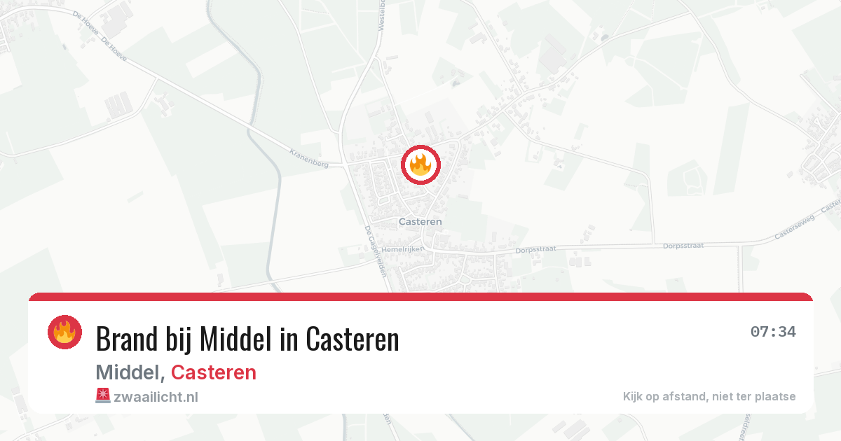 Brand bij Middel in Casteren — 20 jun 2026