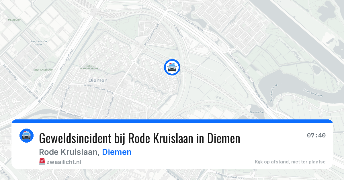 Geweldsincident bij Rode Kruislaan in Diemen — 31 jul 2026