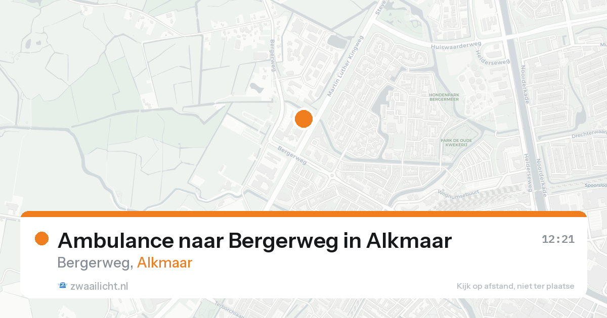 Ambulance naar Bergerweg in Alkmaar — 18 aug 2026