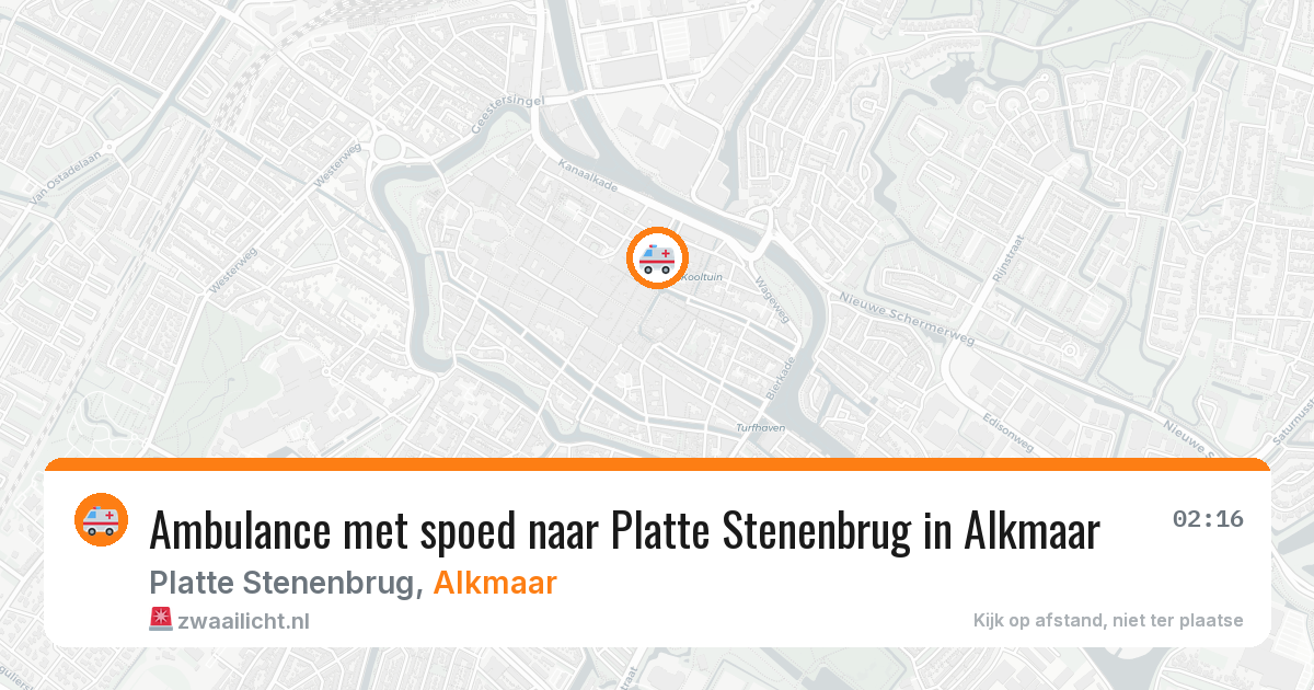 Ambulance met spoed naar Platte Stenenbrug in Alkmaar — 15 aug 2026