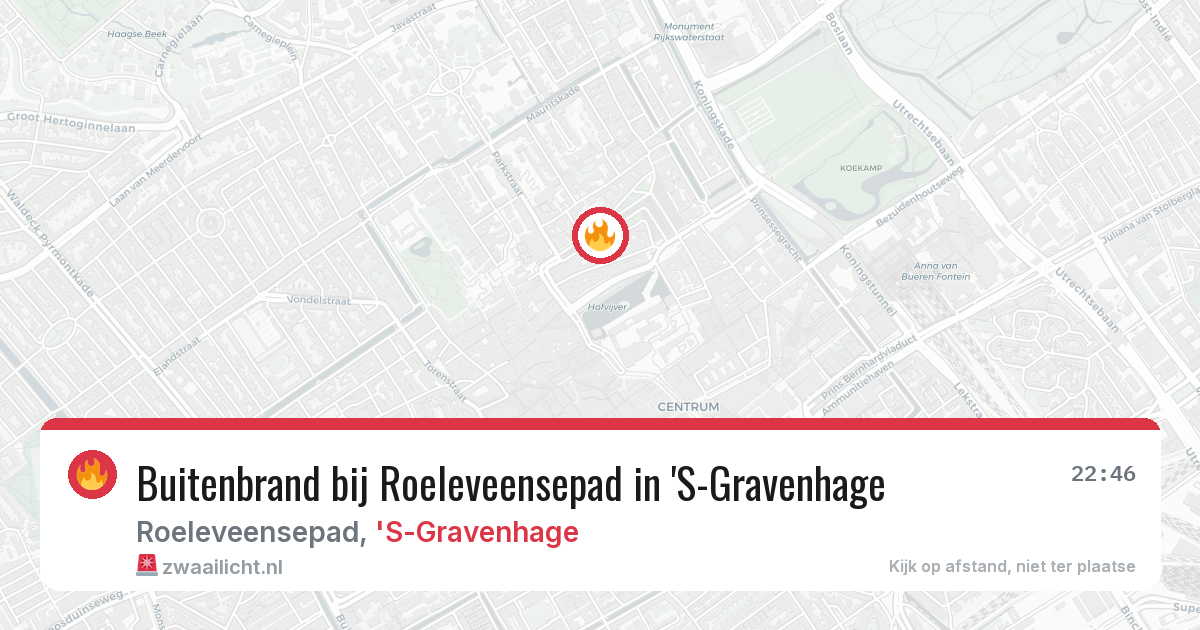 Buitenbrand bij Roeleveensepad in 'S-Gravenhage — 31 mei 2026