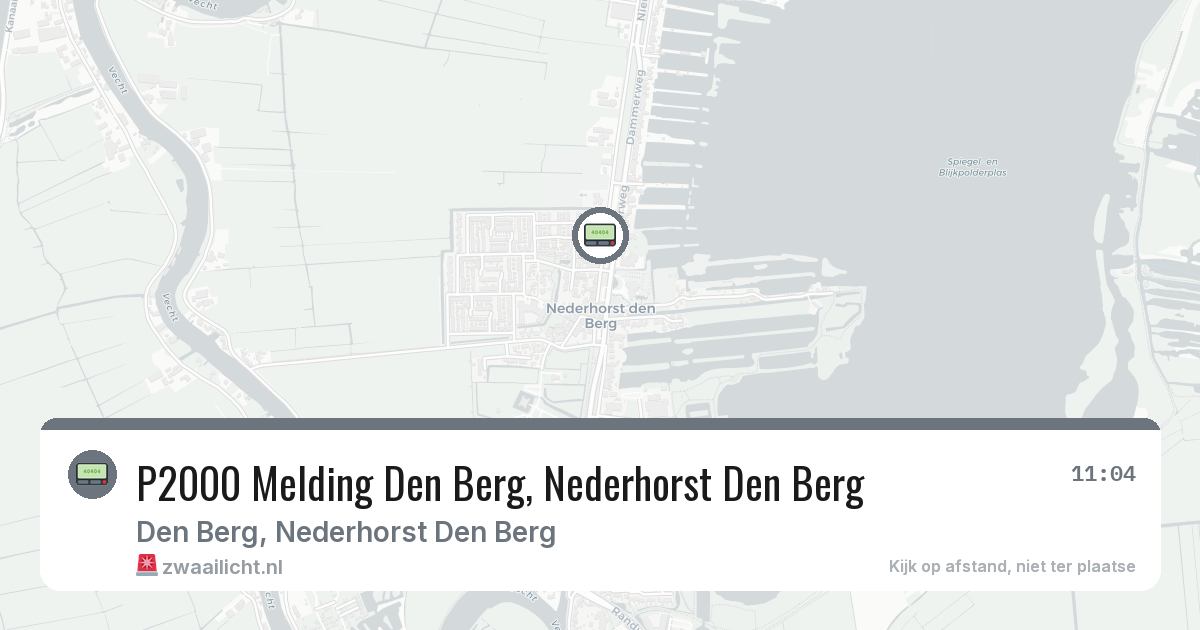 P2000 Melding Den Berg, Nederhorst Den Berg — 4 feb 2026