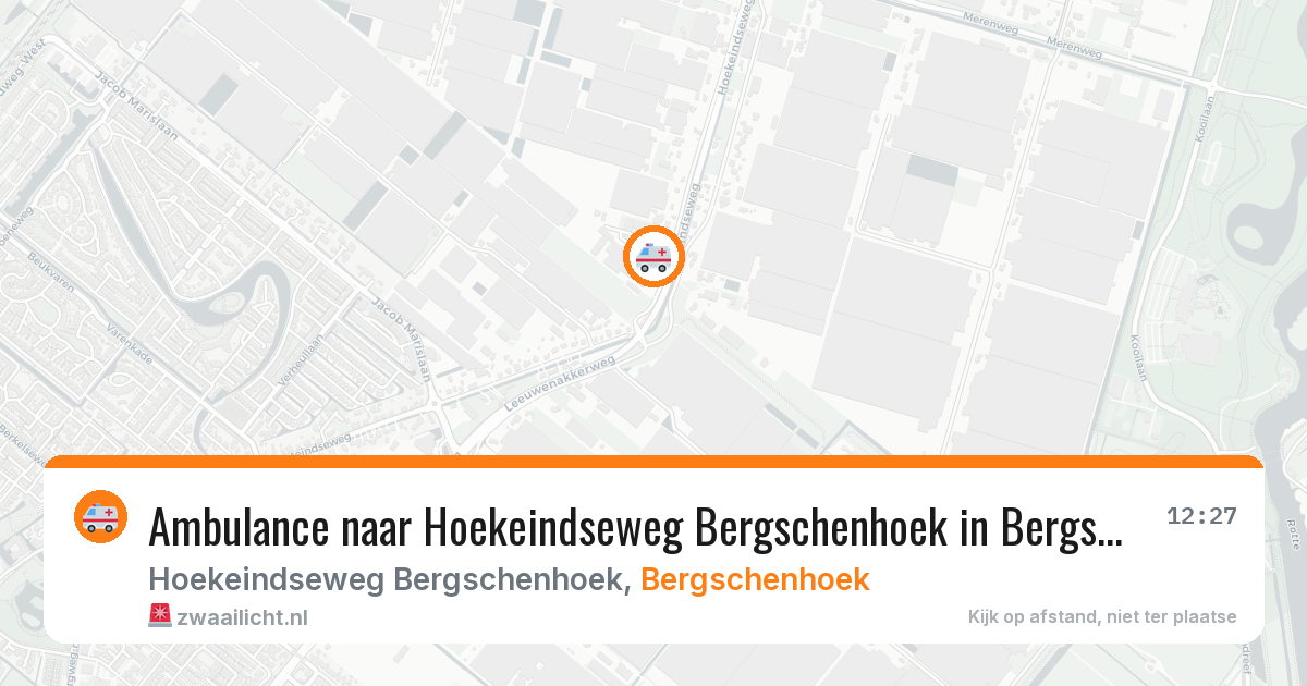 Ambulance naar Hoekeindseweg Bergschenhoek in Bergschenhoek — 15 jun 2026