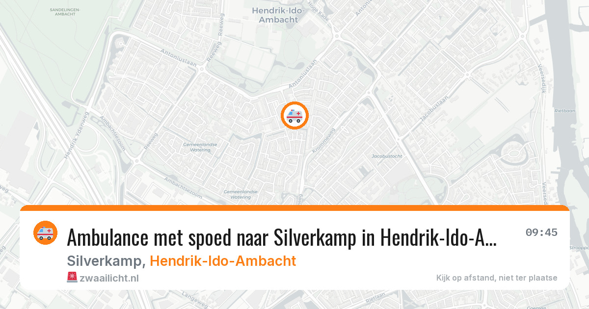 Ambulance met spoed naar Silverkamp in Hendrik-Ido-Ambacht — 20 mrt 2026