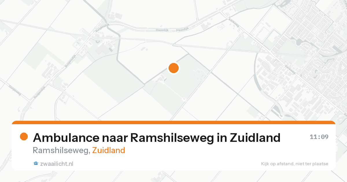 Ambulance naar Ramshilseweg in Zuidland — 27 mei 2026