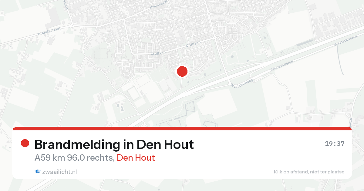 Brandmelding in Den Hout — 24 aug 2026
