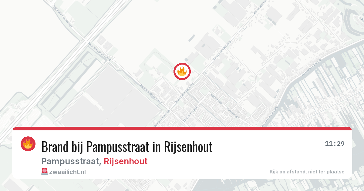 Brand bij Pampusstraat in Rijsenhout — 14 jun 2026