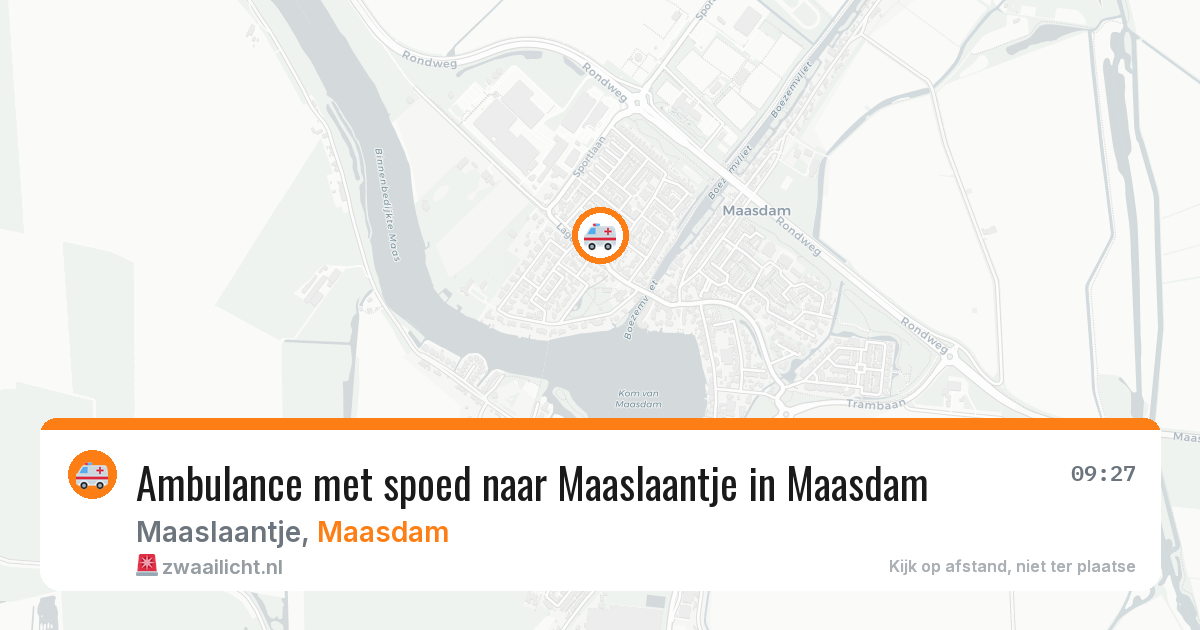 Ambulance met spoed naar Maaslaantje in Maasdam — 4 mei 2026