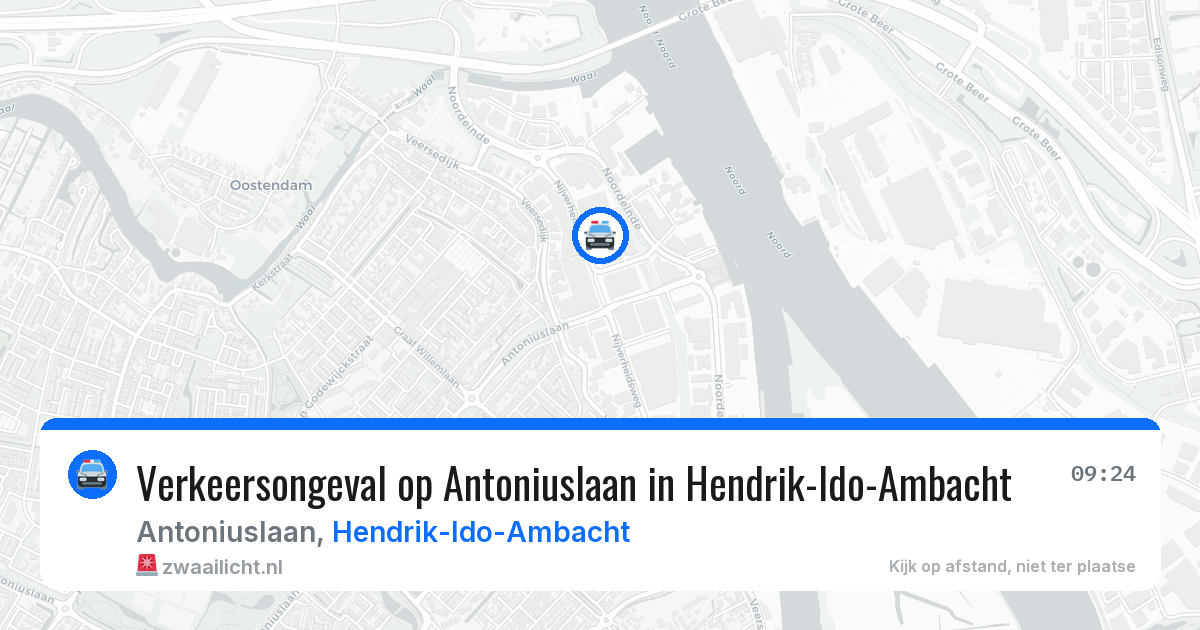 Verkeersongeval op Antoniuslaan in Hendrik-Ido-Ambacht — 1 jun 2026