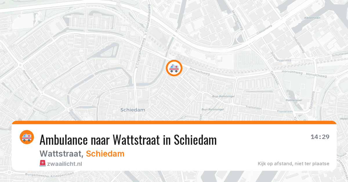 Ambulance naar Wattstraat in Schiedam — 18 jul 2026