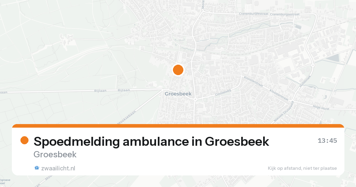 Spoedmelding ambulance in Groesbeek — 4 jul 2026