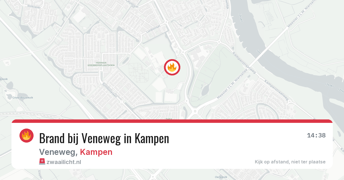 Brand bij Veneweg in Kampen — 8 apr 2026