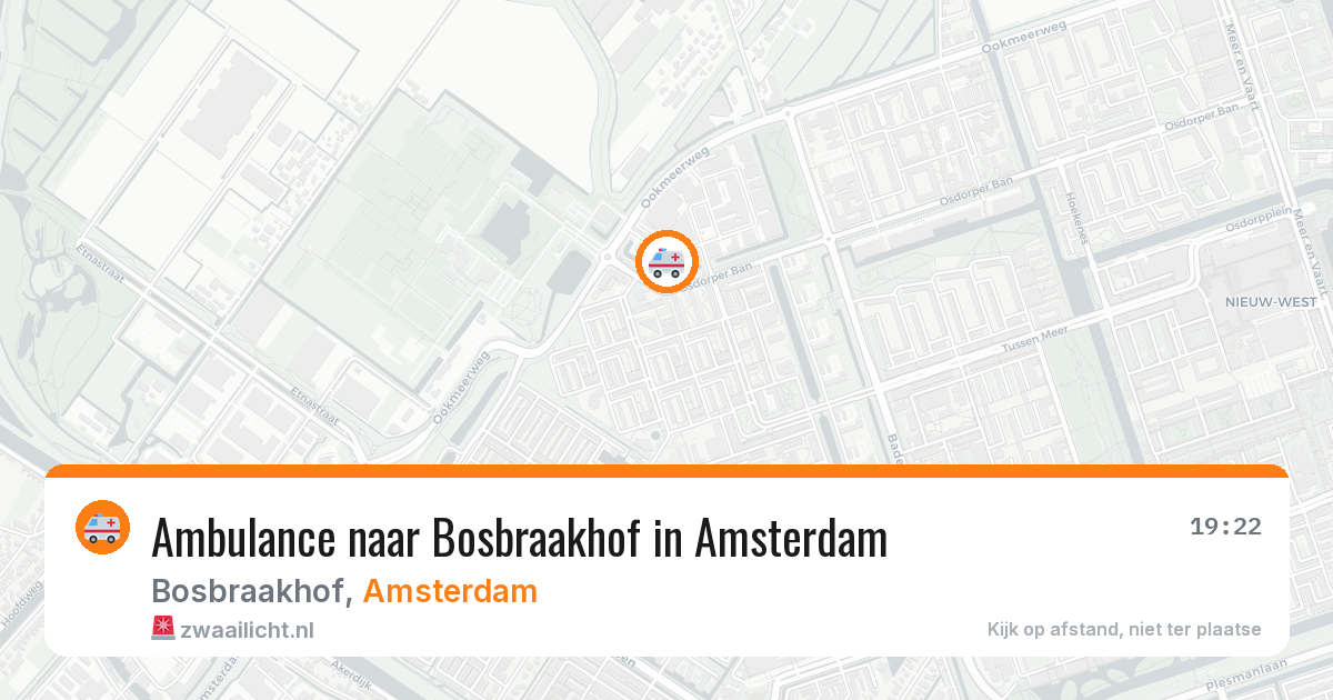 Ambulance naar Bosbraakhof in Amsterdam — 26 mrt 2026