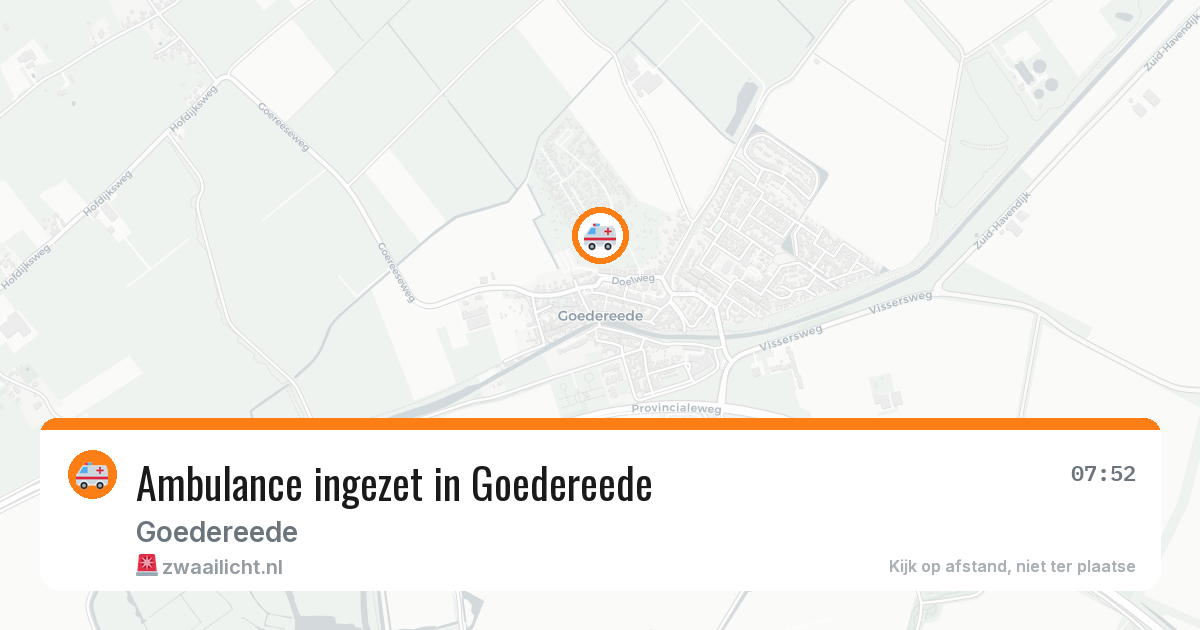 Ambulance ingezet in Goedereede — 5 mrt 2026
