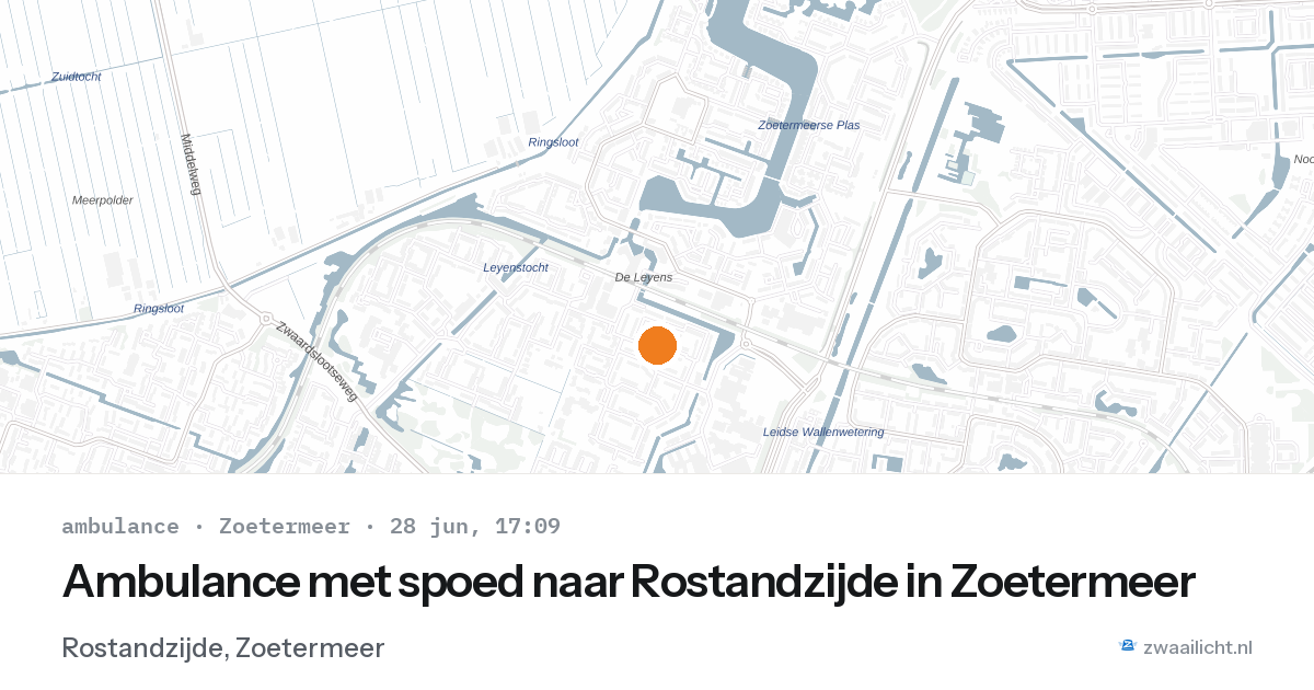 Ambulance met spoed naar Rostandzijde in Zoetermeer — 28 jun 2026