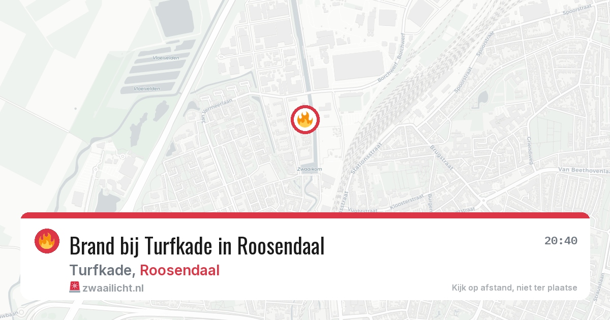 Brand bij Turfkade in Roosendaal — 29 mei 2026