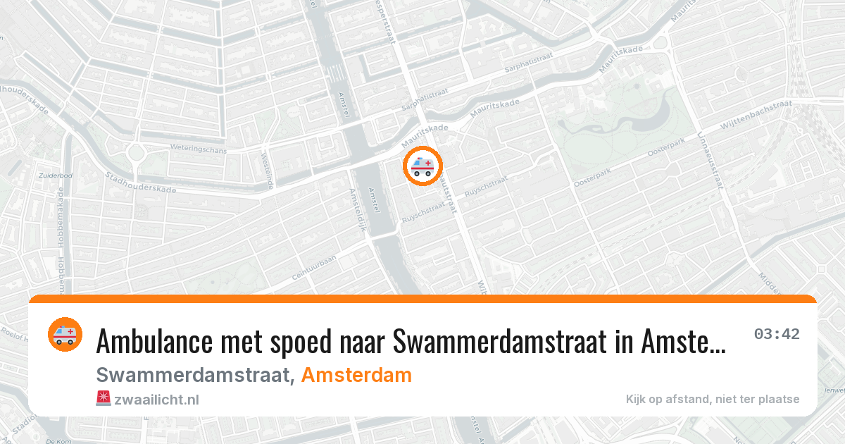 Ambulance met spoed naar Swammerdamstraat in Amsterdam — 28 jun 2026