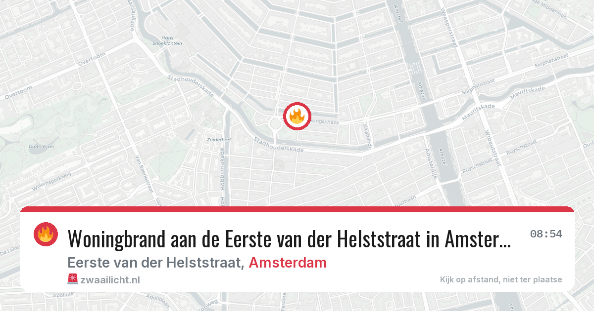 Woningbrand aan de Eerste van der Helststraat in Amsterdam — 7 apr 2026