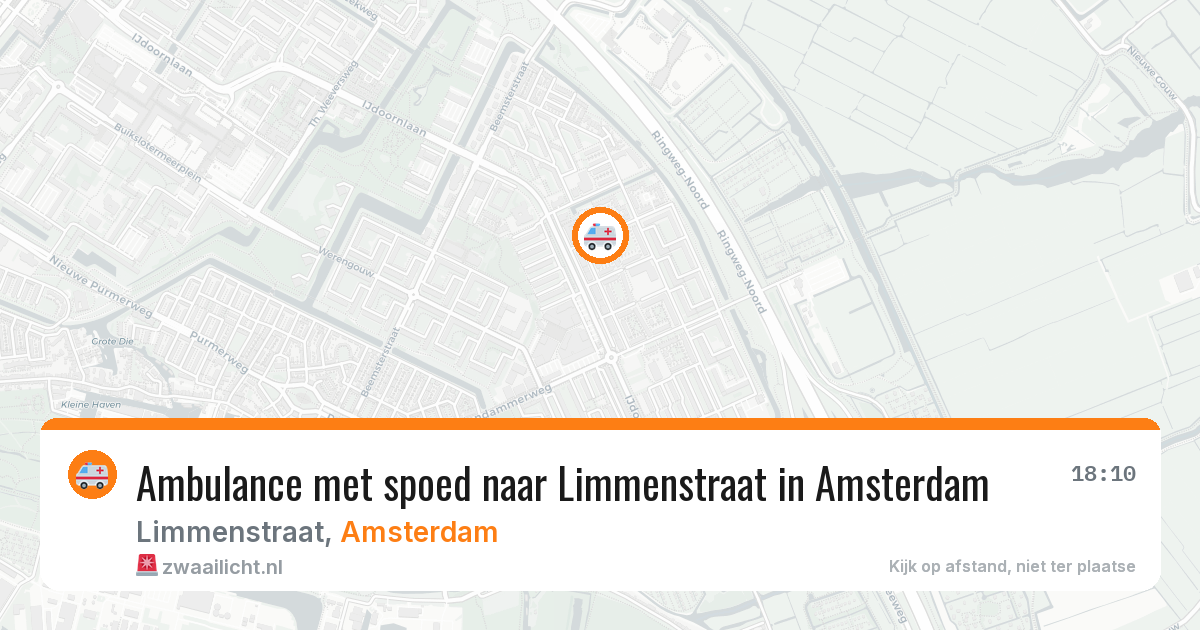 Ambulance met spoed naar Limmenstraat in Amsterdam — 11 jul 2026