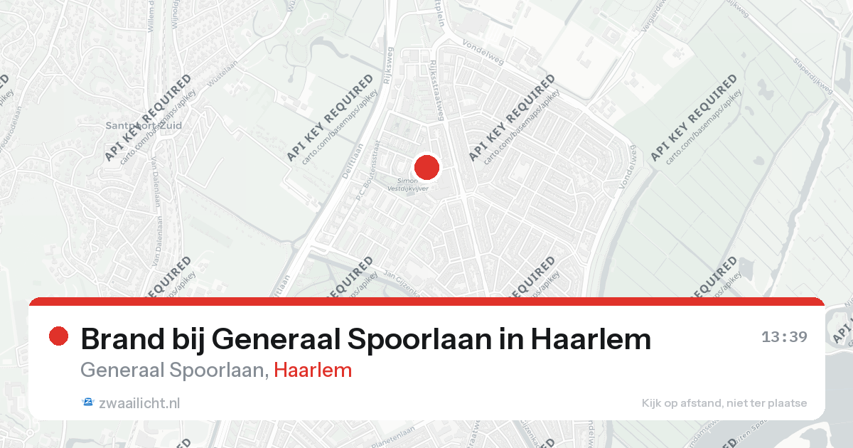 Brand bij Generaal Spoorlaan in Haarlem — 26 aug 2026