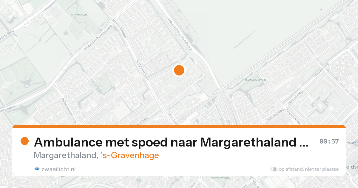 Ambulance met spoed naar Margarethaland in 's-Gravenhage — 10 mei 2026