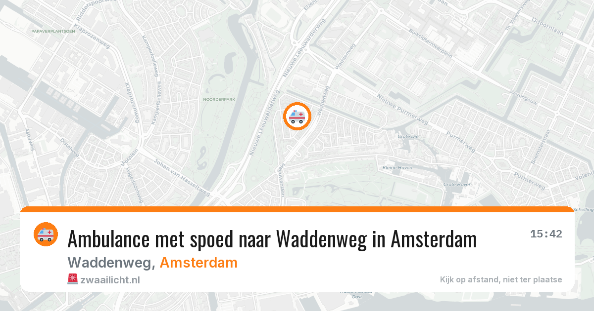 Ambulance met spoed naar Waddenweg in Amsterdam — 25 mei 2026