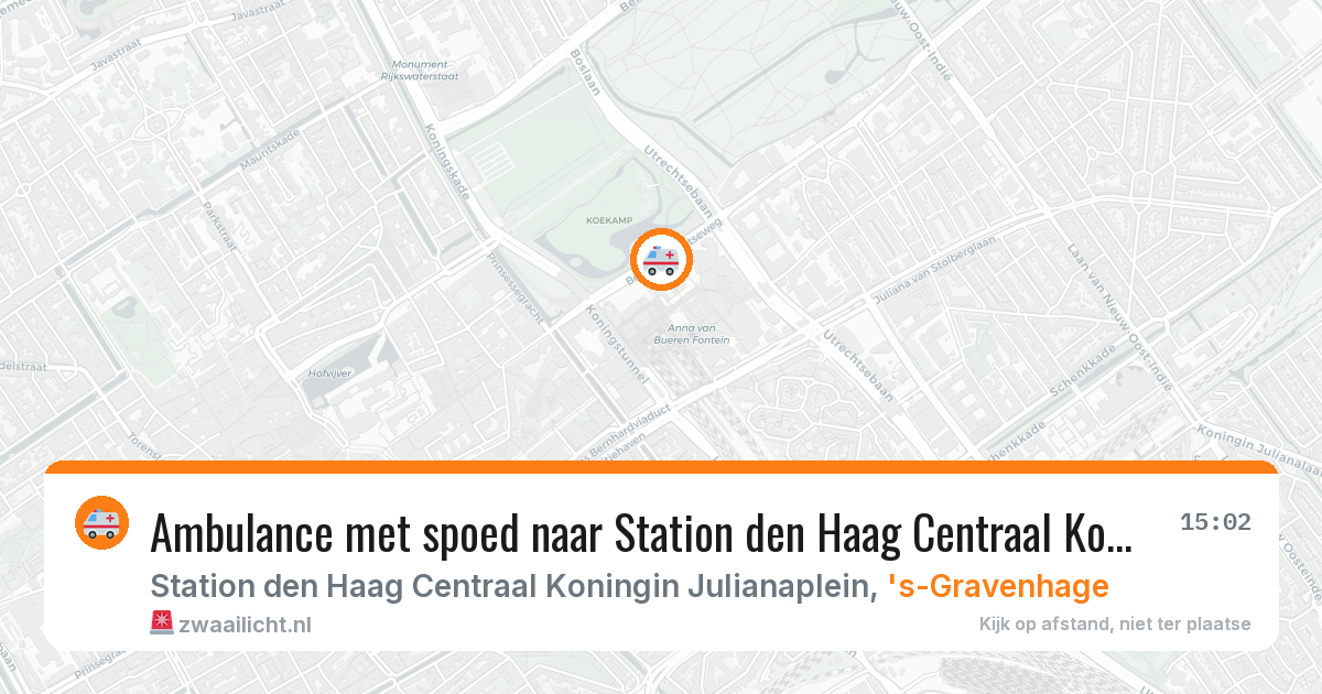 Ambulance met spoed naar Station den Haag Centraal Koningin Julianaplein in 's-Gravenhage — 2 feb 2026