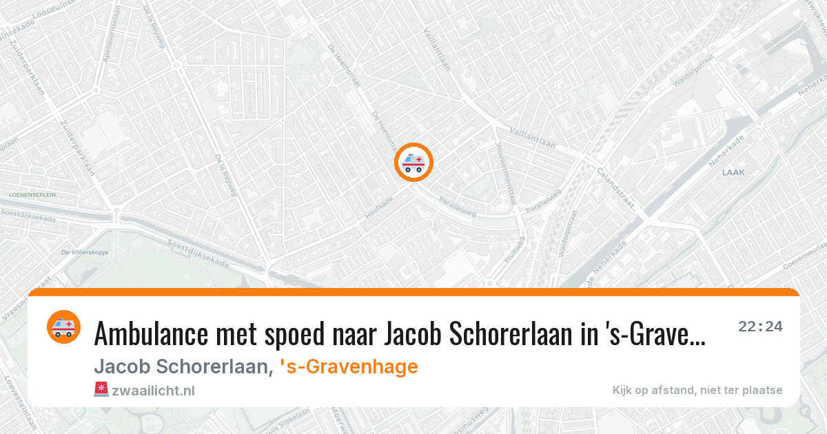 Ambulance met spoed naar Jacob Schorerlaan in 's-Gravenhage — 9 apr 2026