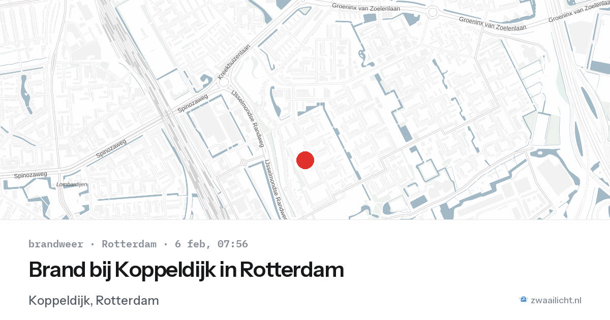 Brand bij Koppeldijk in Rotterdam — 6 feb 2026