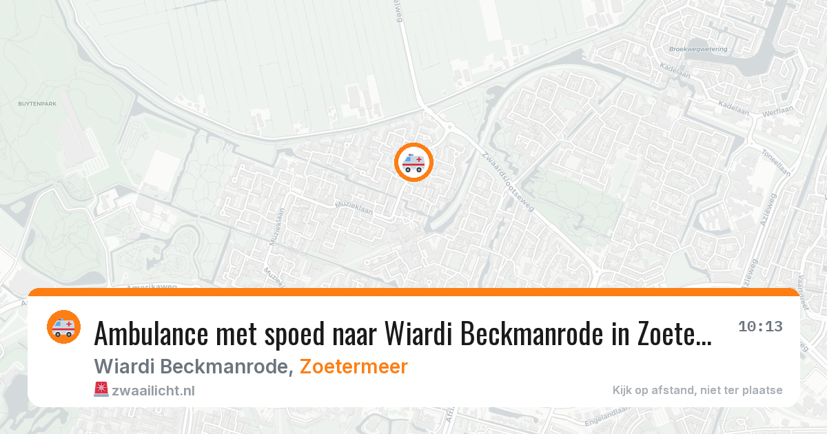 Ambulance met spoed naar Wiardi Beckmanrode in Zoetermeer — 23 feb 2026