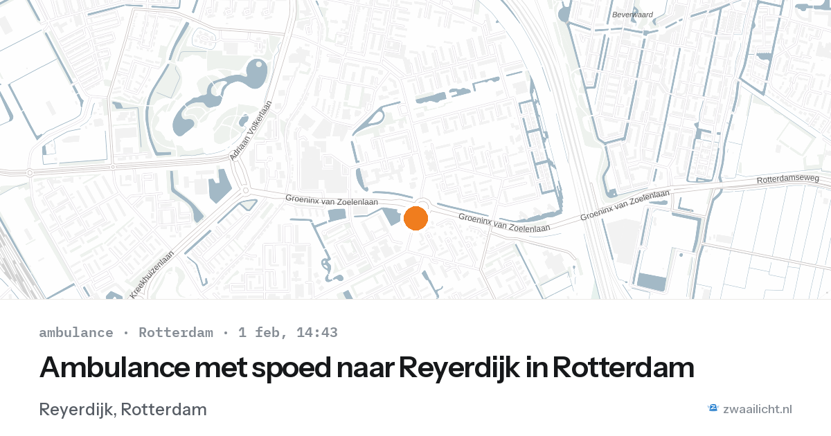 Ambulance met spoed naar Reyerdijk in Rotterdam — 1 feb 2026