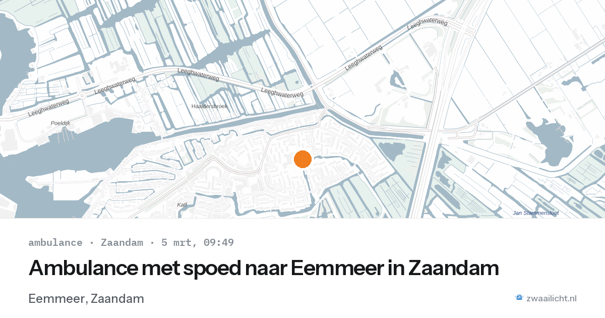 Ambulance met spoed naar Eemmeer in Zaandam — 5 mrt 2026
