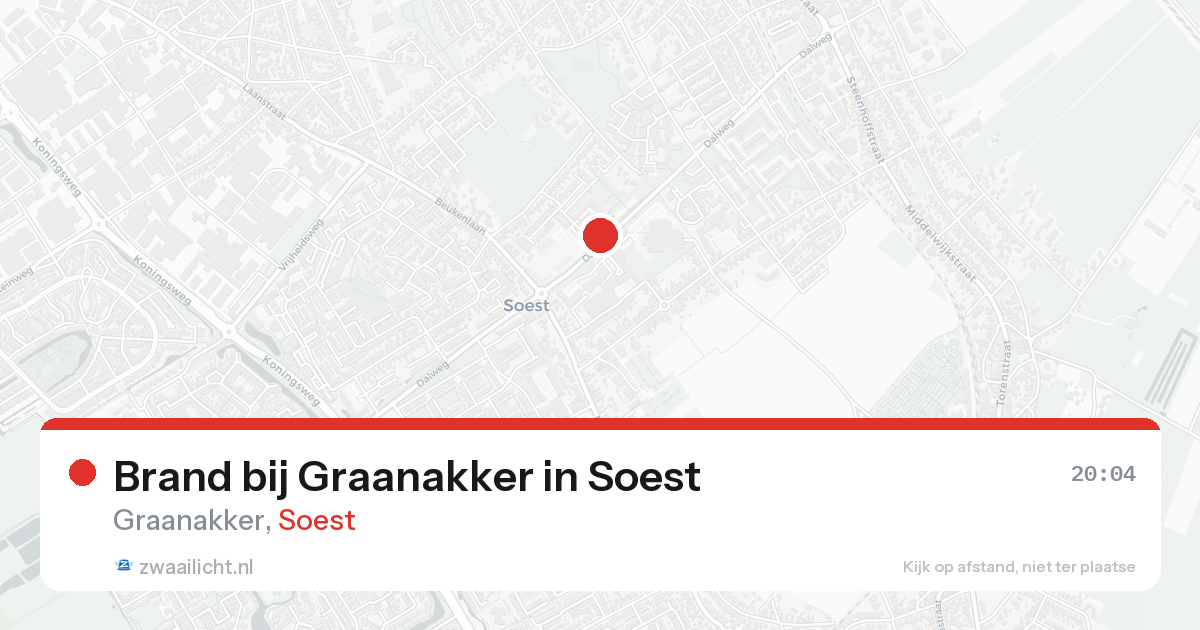 Brand bij Graanakker in Soest — 20 aug 2026