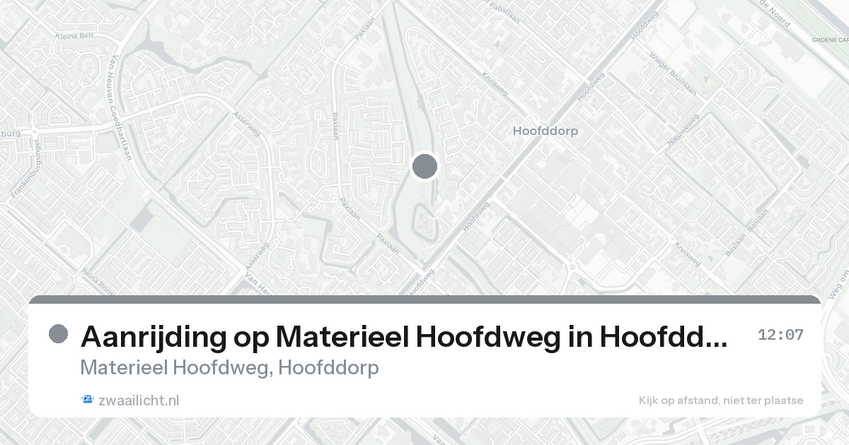 Aanrijding op Materieel Hoofdweg in Hoofddorp — 7 feb 2026