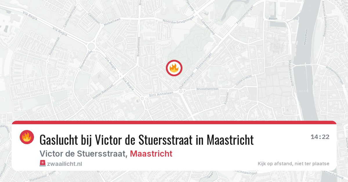 Gaslucht bij Victor de Stuersstraat in Maastricht — 26 jun 2026