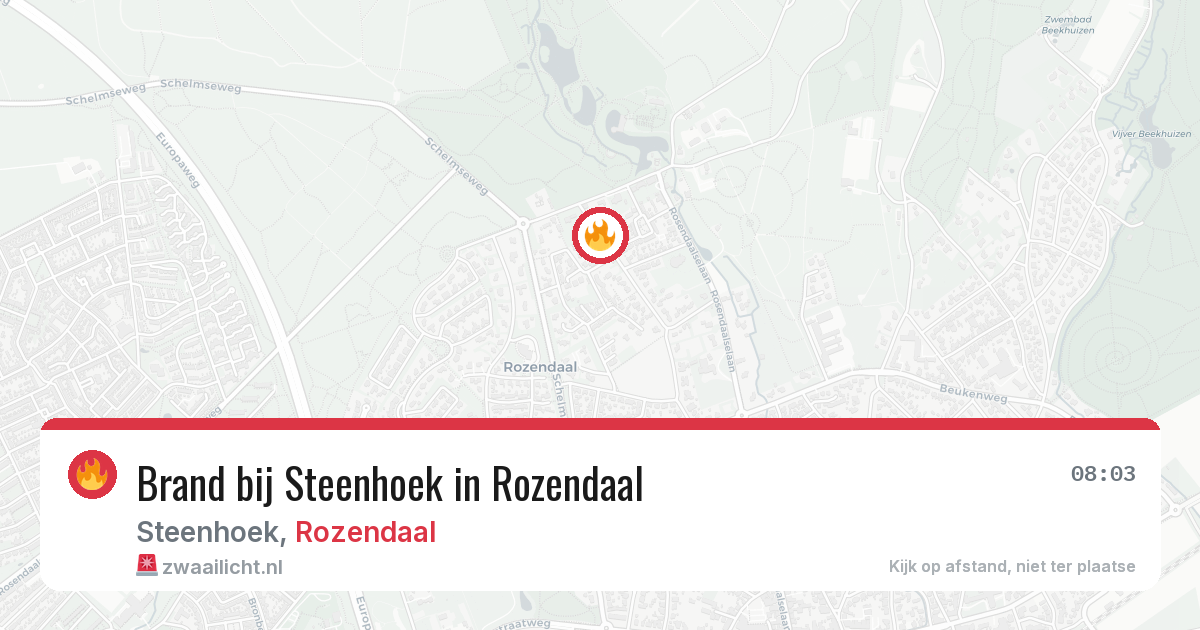 Brand bij Steenhoek in Rozendaal — 30 jun 2026