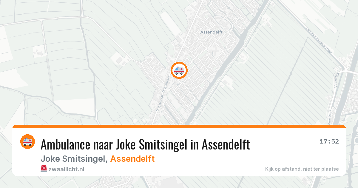 Ambulance naar Joke Smitsingel in Assendelft — 30 mrt 2026