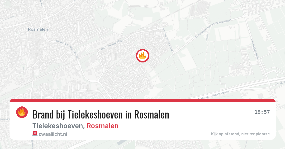 Brand bij Tielekeshoeven in Rosmalen — 22 apr 2026