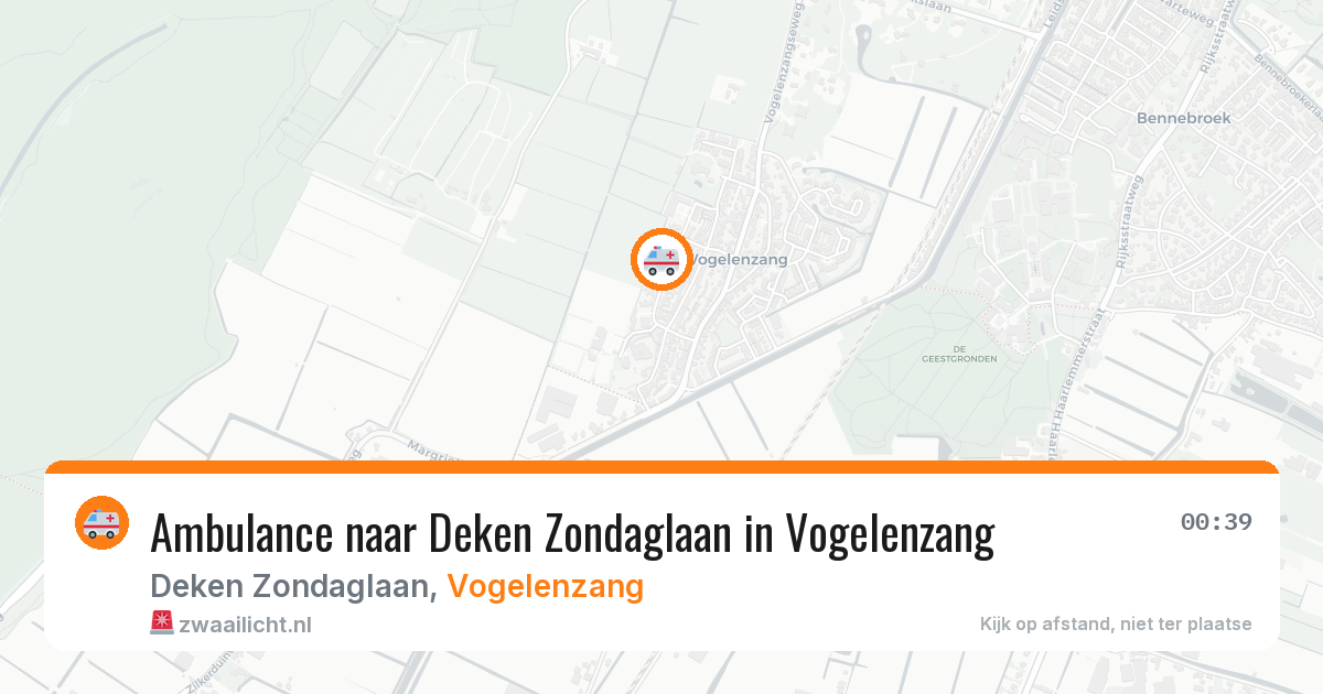 Ambulance naar Deken Zondaglaan in Vogelenzang — 7 apr 2026