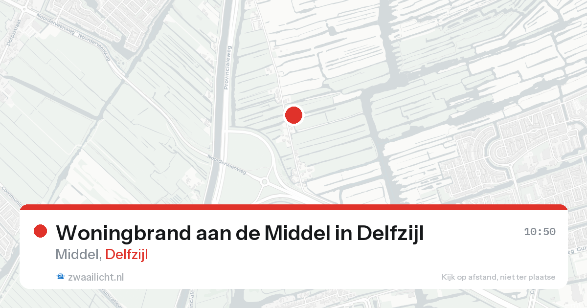 Woningbrand aan de Middel in Delfzijl — 16 aug 2026