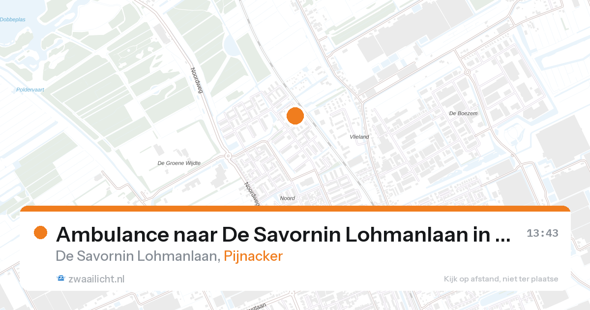 Ambulance naar De Savornin Lohmanlaan in Pijnacker — 7 jun 2026