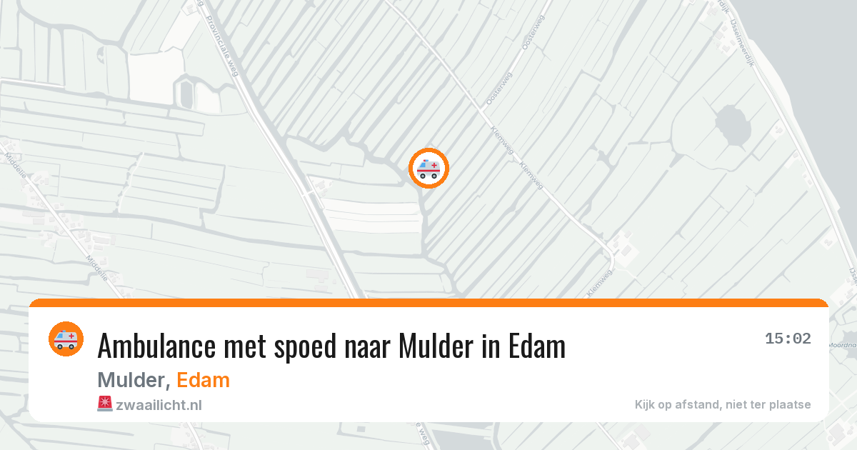 Ambulance met spoed naar Mulder in Edam — 9 jun 2026